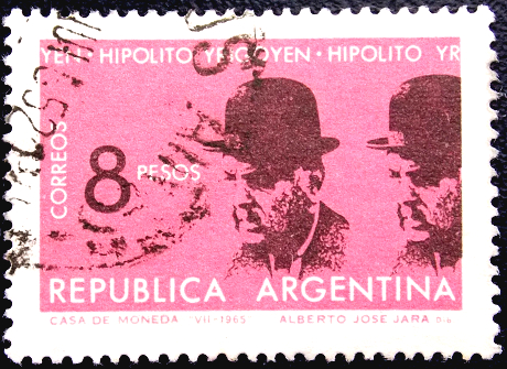 Аргентина 1965 год . Иполито Иригойен .